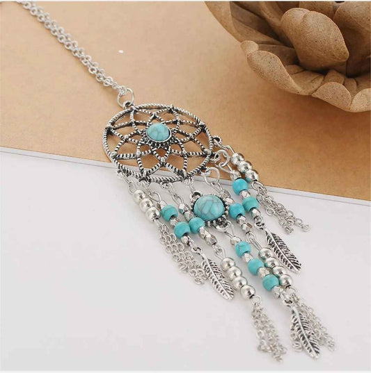 Native American Style Dreamcatcher Motif Necklace