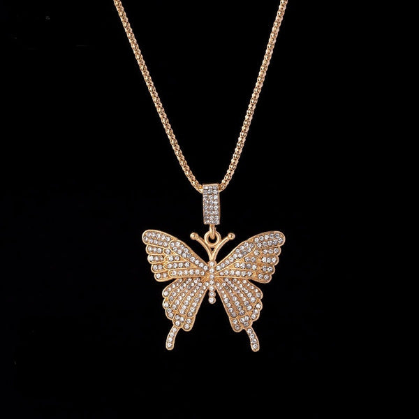 Choker Butterfly Necklace Tennis Chain New Statement Bling Sparkly, Gift