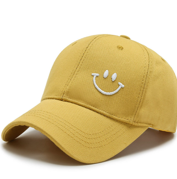 Smiley Face Baseball Cap/Hat Low Profile, Happy Good Vibes