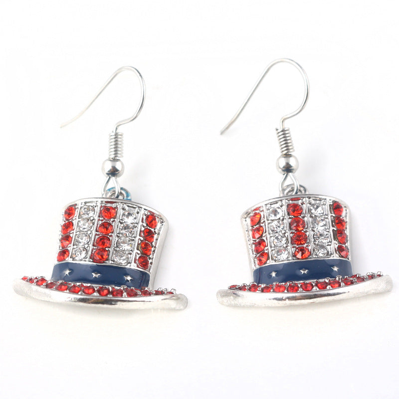 American Flag USA Earrings - America, Heart, Star, Sandal, Hat, Uncle Sam, 4th of July, Fourth of July, Independence Day