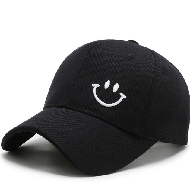 Smiley Face Baseball Cap/Hat Low Profile, Happy Good Vibes